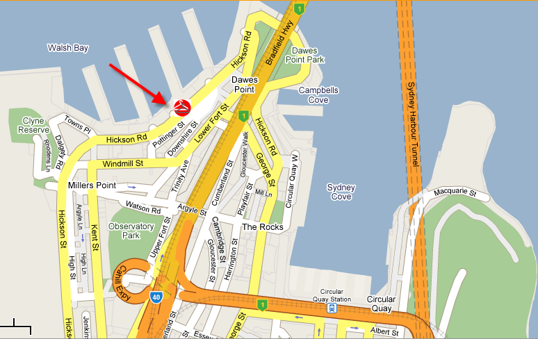 The Rocks Sydney Map