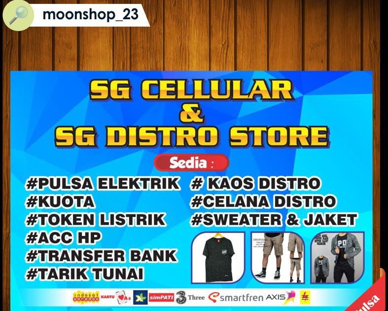 Contoh Mmt Konter Pulsa desain spanduk keren