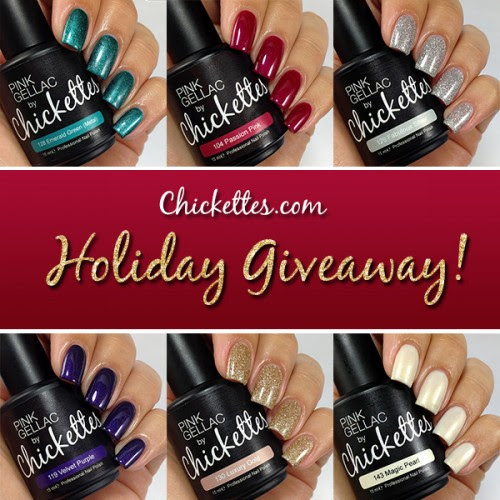 Chickettes Holiday Giveaway - Win the Pink Gellac by Chickettes Holiday Sparkle Collection