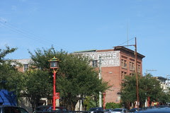 lantern and sign