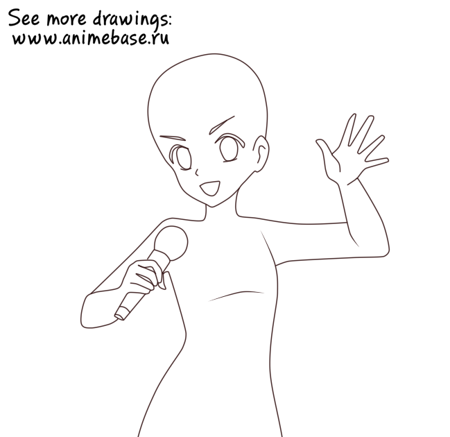 Drawing Templates Cute Anime Body Poses - Hallatorp