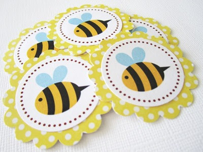 Bumble Bee Favor and Gift Tags - Set of 12