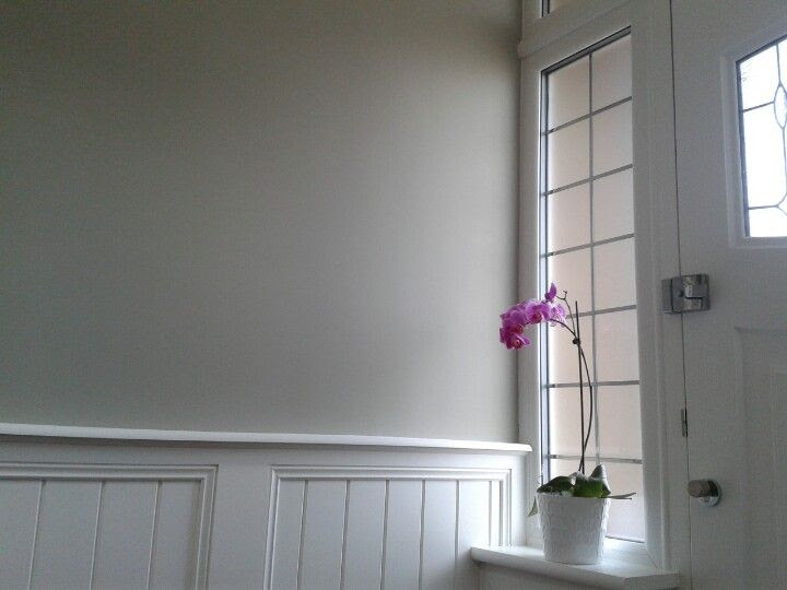 Farrow & ball Hardwick white  with wood panelling