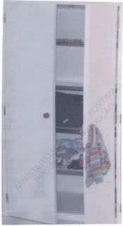 Blue bag in wardrobe