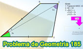 Problema de Geometría 185.
Trapecio, Líneas Paralelas, Congruencia, Medida de Ángulos, Líneas Auxiliares.