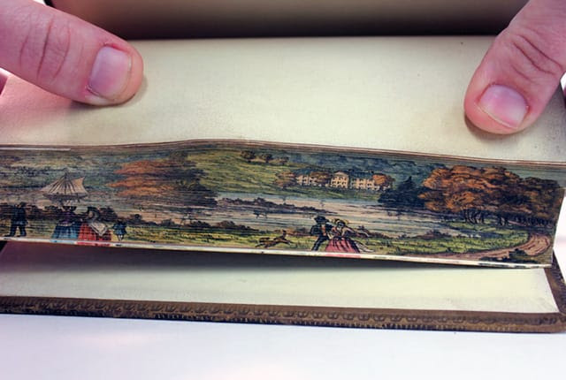 Secret Fore Edge Paintings Revealed in Early 19th Century Books at the University of Iowa Secret Fore Edge Paintings Revealed in Early 19th Century Books at the University of Iowa seasons painting illustration fore edge painting books