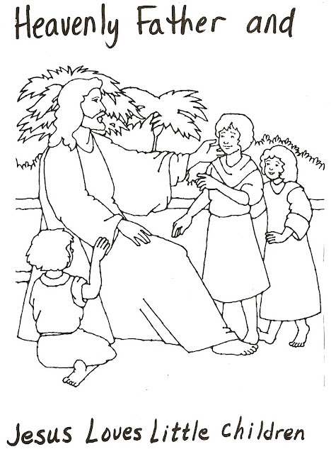 LDS Nursery Color Pages: 6 - Heavenly Father & Jesus Love Me
