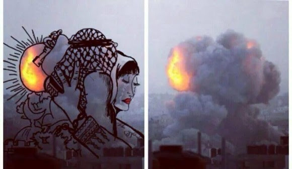 gaza pinturas bombardeos