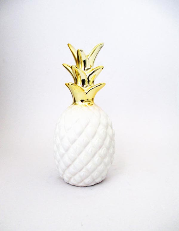 Gold Pineapple Christmas Decoration  Dekor Natal