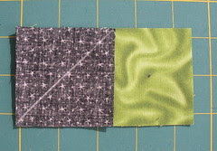 Begin by laying a background square on a rectangle