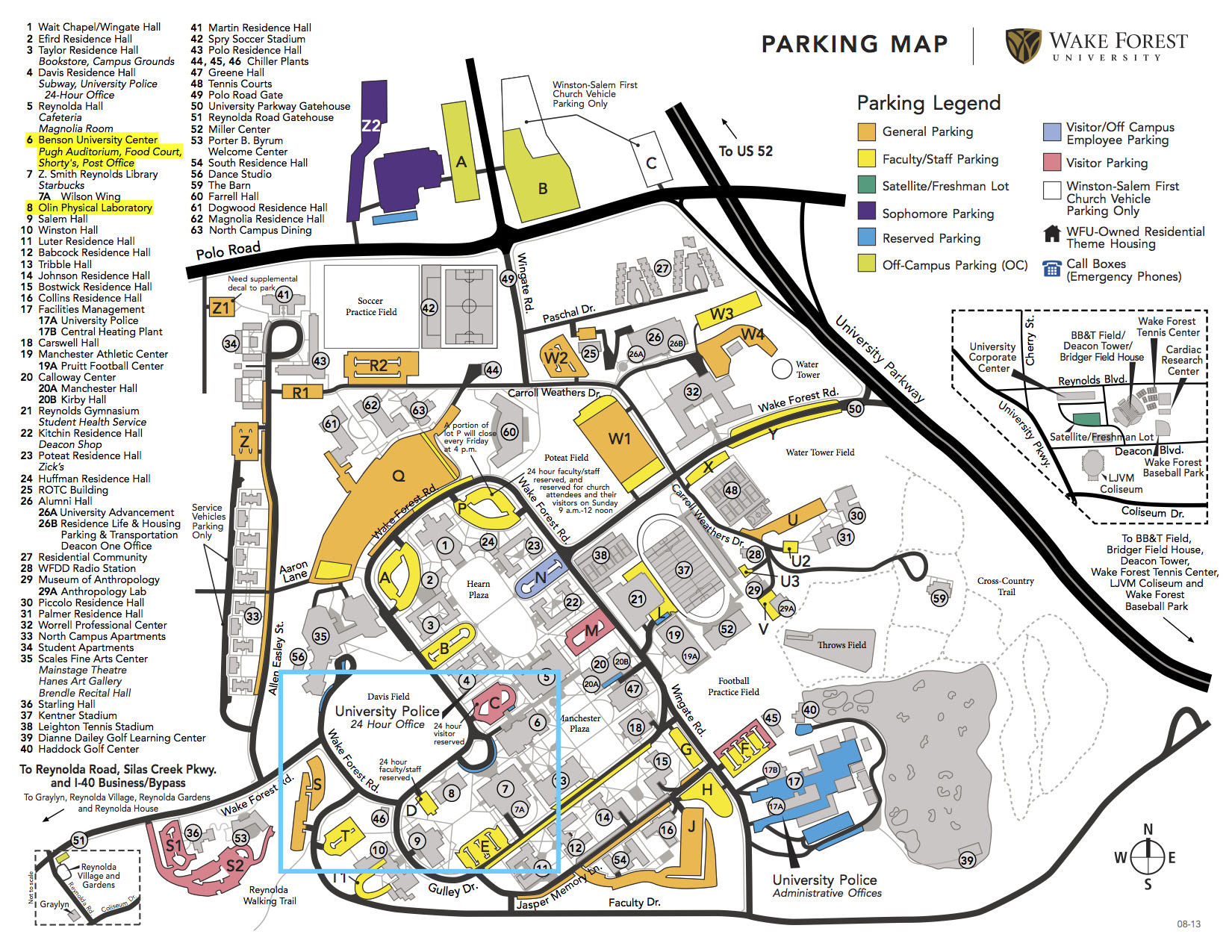 Wake Forest University Campus Map | Map Of The World