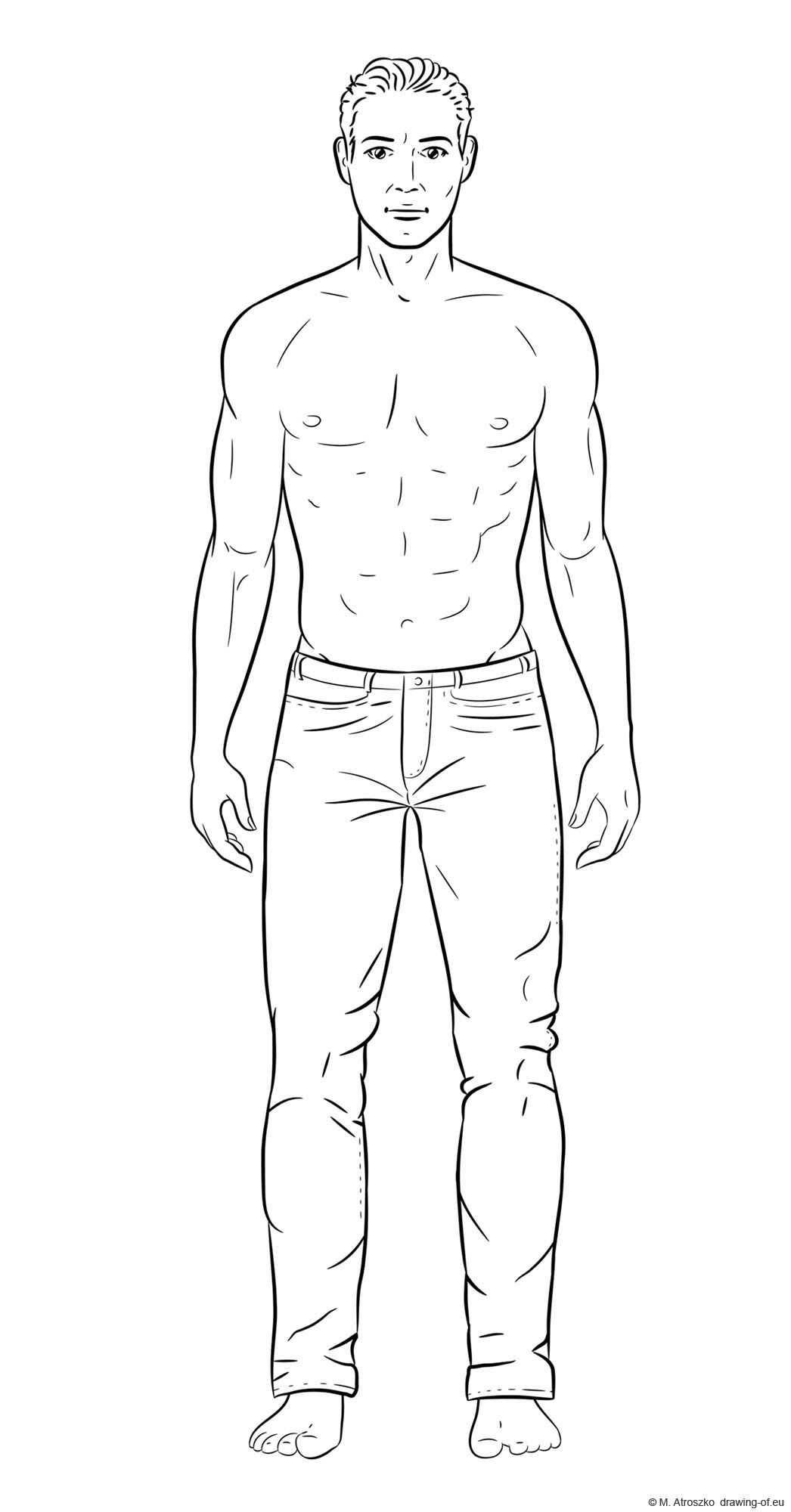 How To Draw A Man Body With Clothes - Dremof Bieber