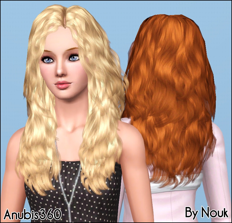 Some Sims 3 Stuff Nouk S Long Wavy Hair Converted For Teen To