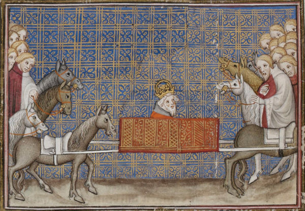 Charles IV carried into Paris- BnF, FR 2813 f 469