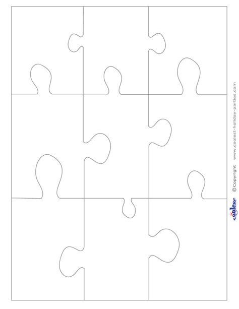 Large Blank Printable Puzzle Pieces This could be cool to