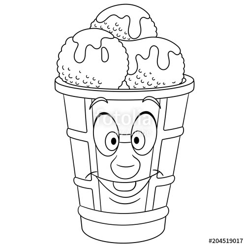 Coloring Pages Of Ice Cream Scoops - 192+ Best Free SVG File