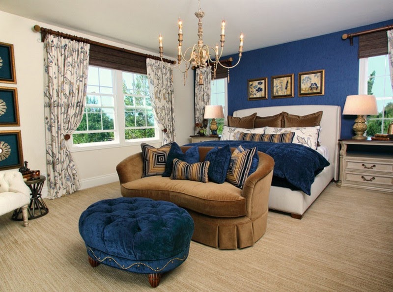 Keluargaberbisnis: Navy Blue And Gold Bedroom