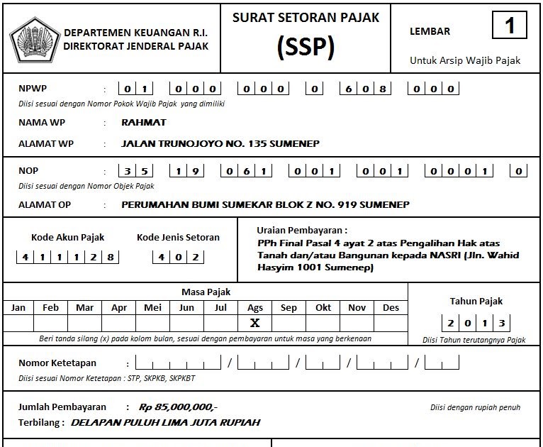 Soal Spt Tahunan Orang Pribadi