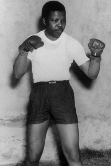 En 1950, Mandela fue boxeador.