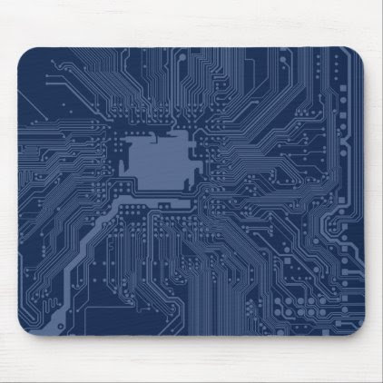 Blue Geek Motherboard Circuit Pattern Mouse Pad