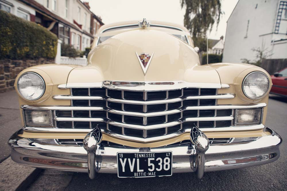 Vintage Cadillac Wedding car - www.helloromance.co.uk