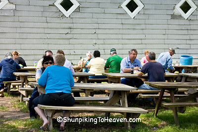 Enjoying Lunch at the Moonshine Store, Clark County, Illinois