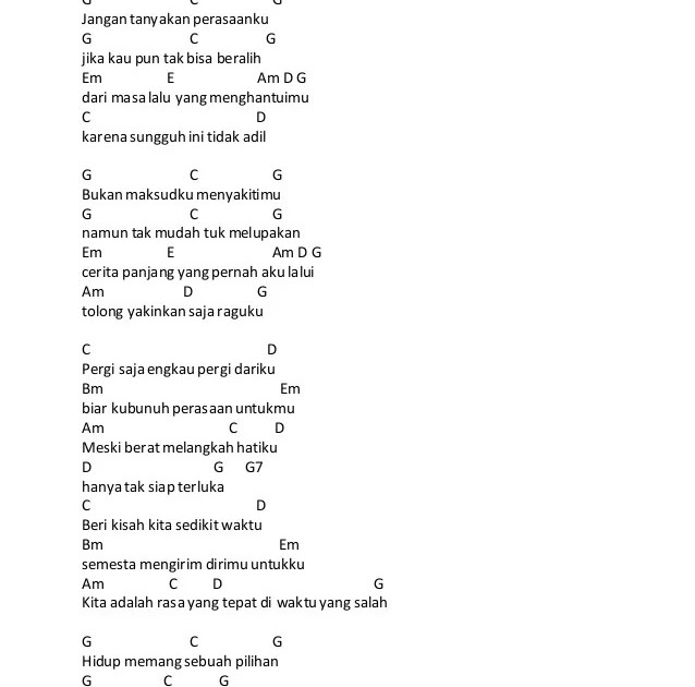 Chord Gitar Mungkin Aku Yang Salah Souqy Gudang Kunci Lagu