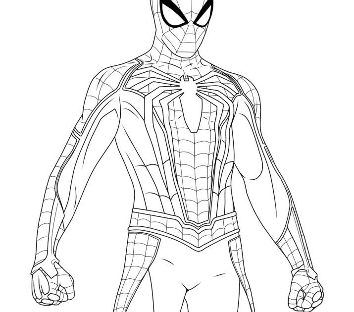 Ps4 Spider Man Suit Coloring Page