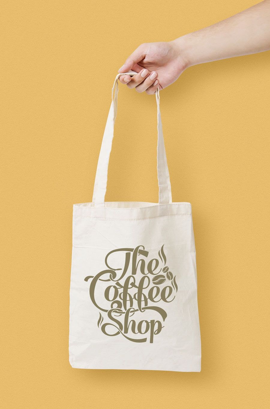 Black Canvas Tote Bag Mockup - Free Layered SVG Files - Collection of