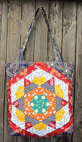 mouth stitches tote front