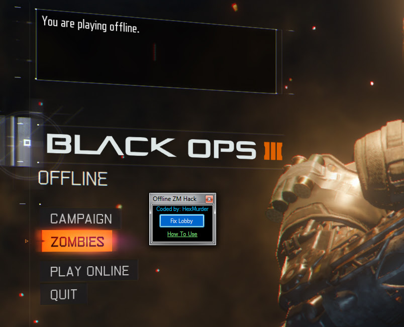 Black Ops III Hacks BO3 Offline Zombies Enabler 1.1 Gaming Hacks Daily