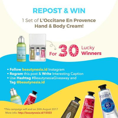Free Gambar Instagram Giveaway Repost Menangkan 1 Set Skin Care Dari Terkeren by www.katacinta.co