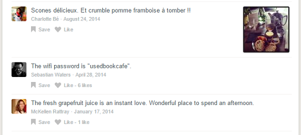 Get free Wi-Fi passwords for local places in Foursquare's comment sections.