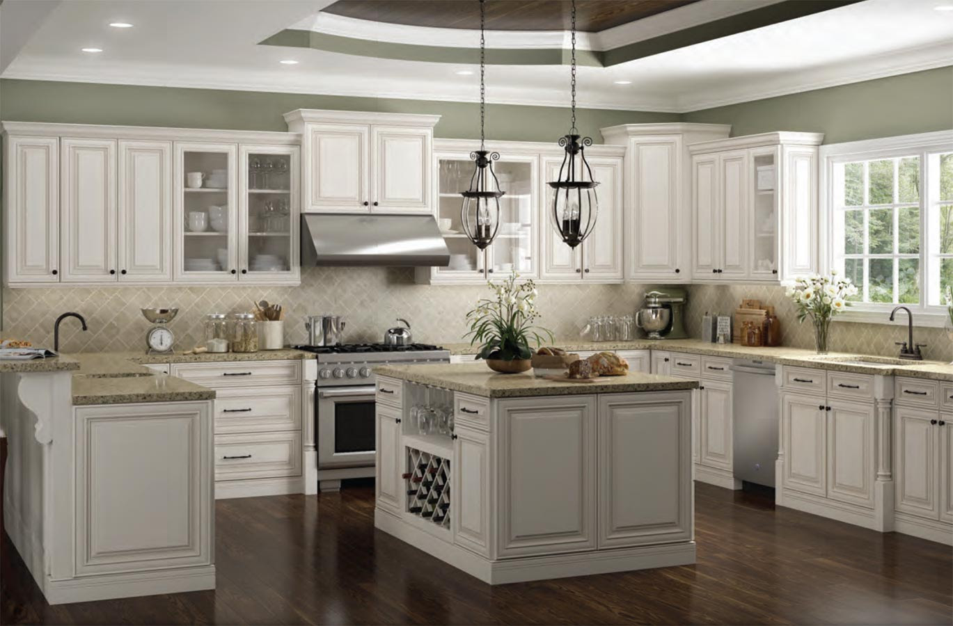 Charleston Antique White Kitchen Cabinates Photos, Pictures Charleston Antique White Kitchen Cabinates Photos, Pictures