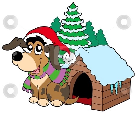 Cartoon Cute Christmas Dog - Christmas 2018 Dog Card Cute Cartoon Puppy
