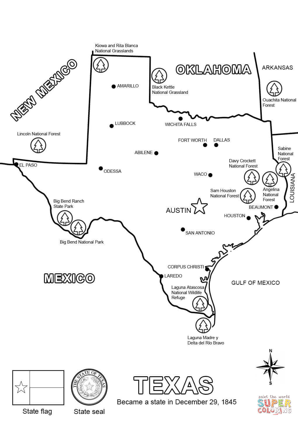 Elegant Texas Coloring Pages to Print | Top Free Coloring Pages For Kids