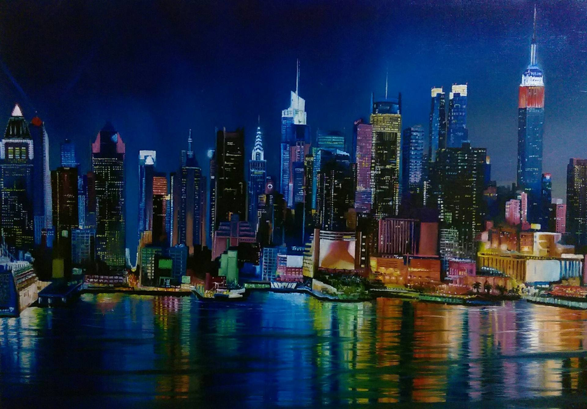 New York Night Painting