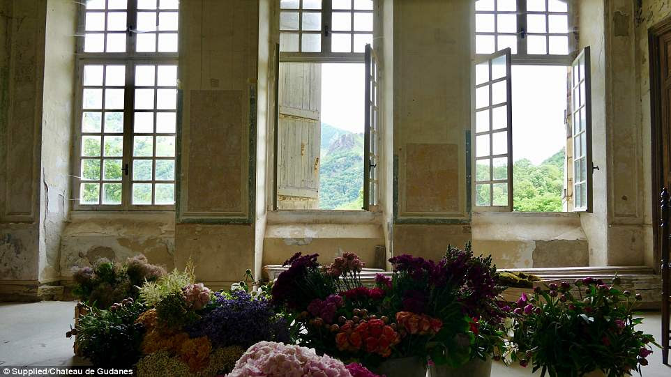 'Buying an almost ruined Château which was classified as a level one historical monument in a country where we didn't even speak the language was always going to be challenging,' Mrs Waters concluded of the experience (pictured: the interior)