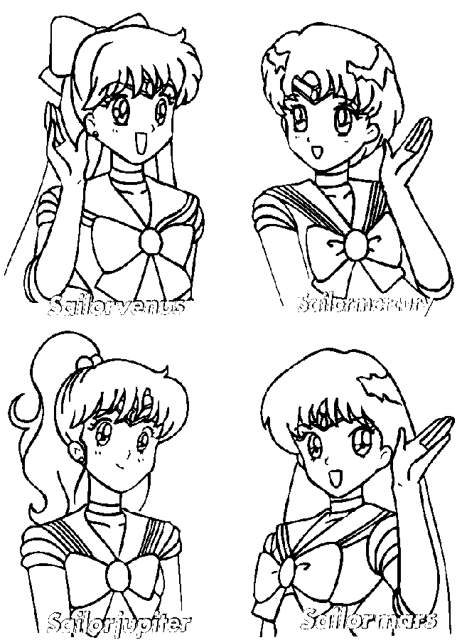 New Sailor Moon coloring pages of her in a sailor high school uniform.
