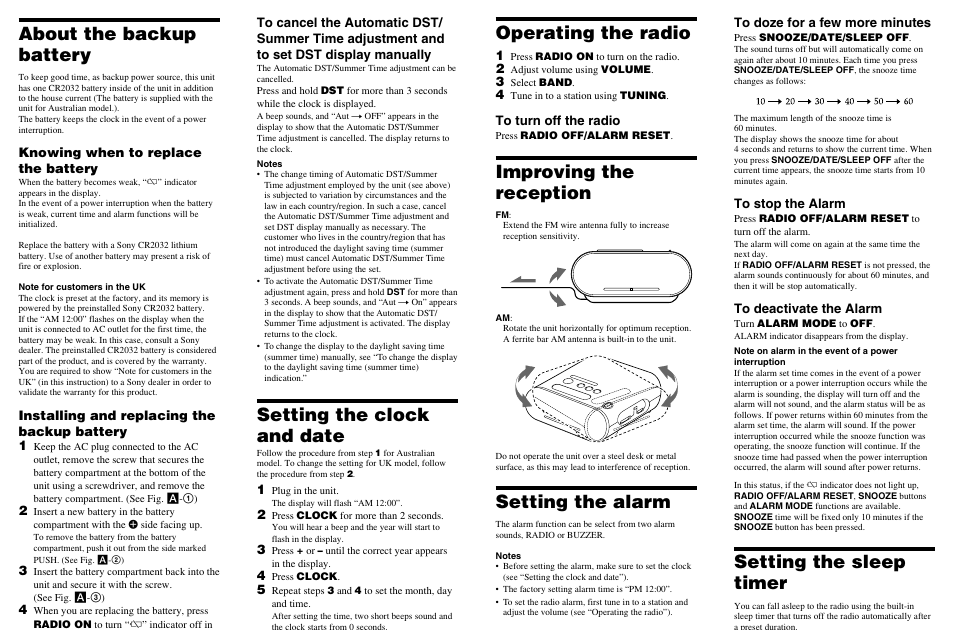 Sony Dream Machine Clock Radio Icf C218 Manual - Best Price