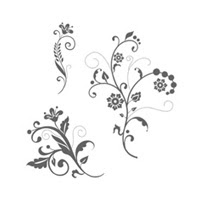 Flowering Flourishes Clear Stamp Set