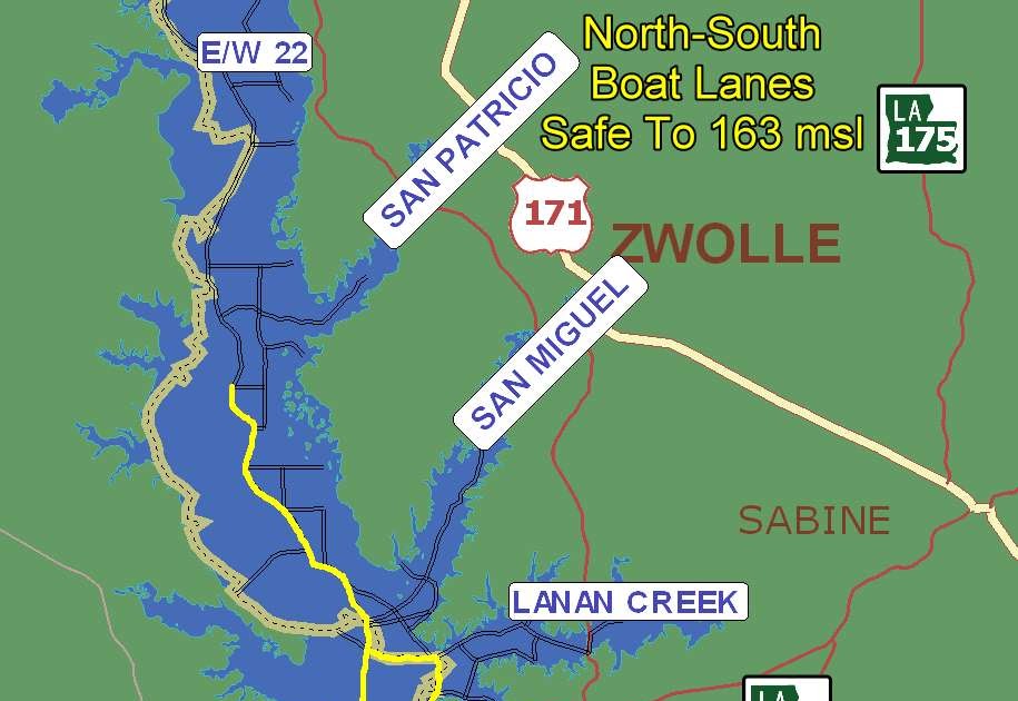 Toledo Bend Lake Map Map Of Zip Codes