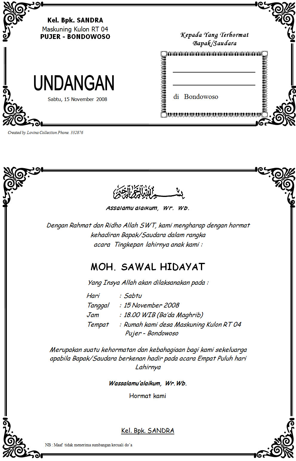Surat Undangan Haul Doc