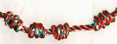 Knotted cord rosary: detail