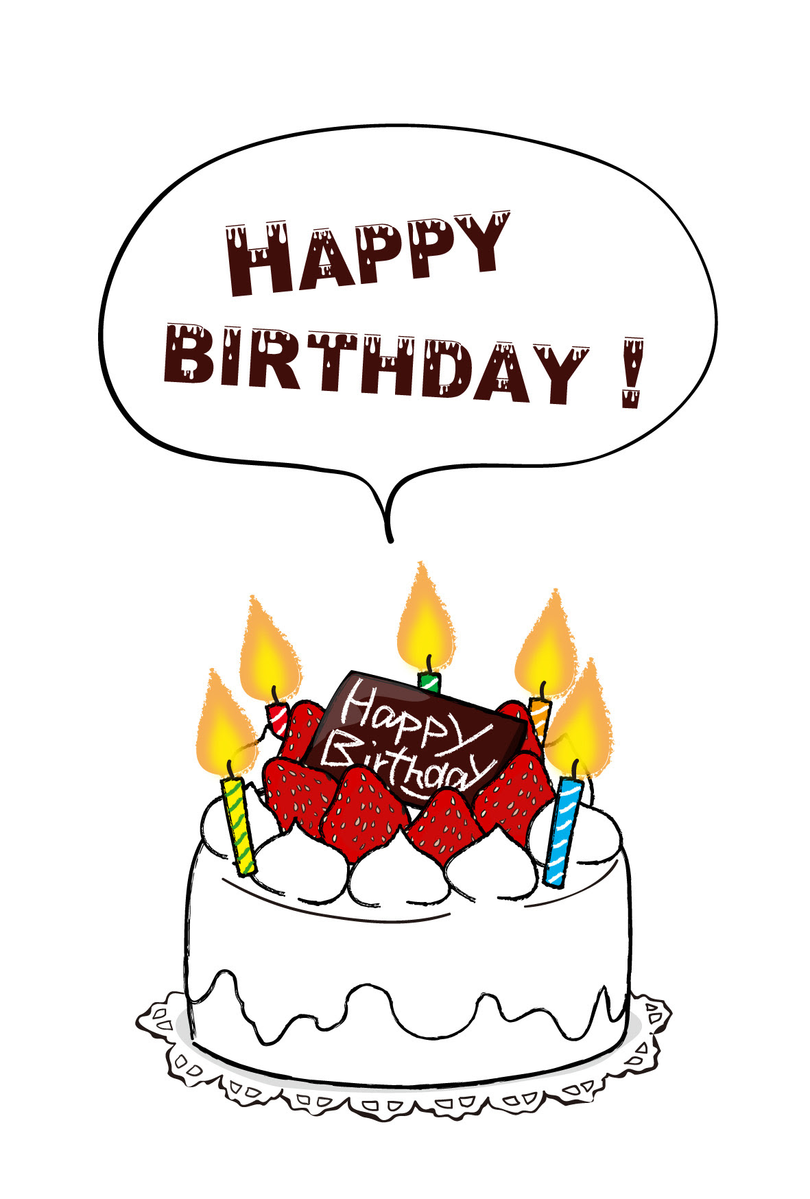 50 素晴らしい誕生日カード ケーキ イラスト 全イラスト集
