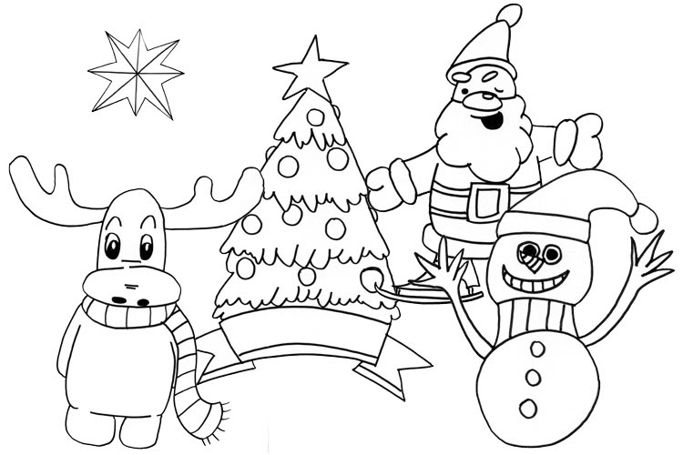 Weihnachten Bilder Malen Einfach Weihnachtsmotiv
