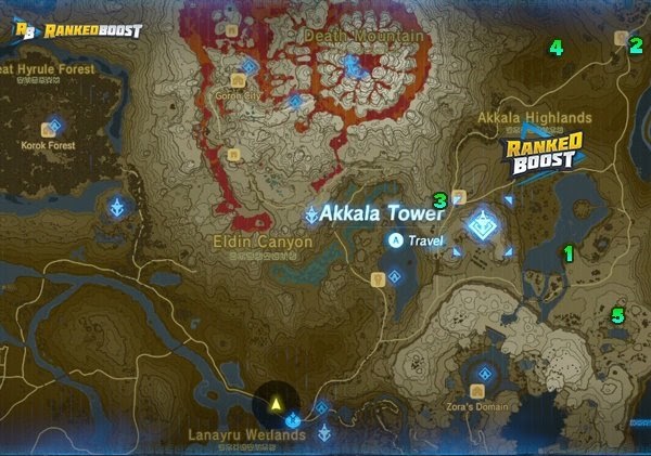Zelda North Lomei Labyrinth Map