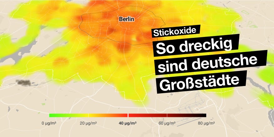 Luftverschmutzung Karte Deutschland | Rurradweg Karte