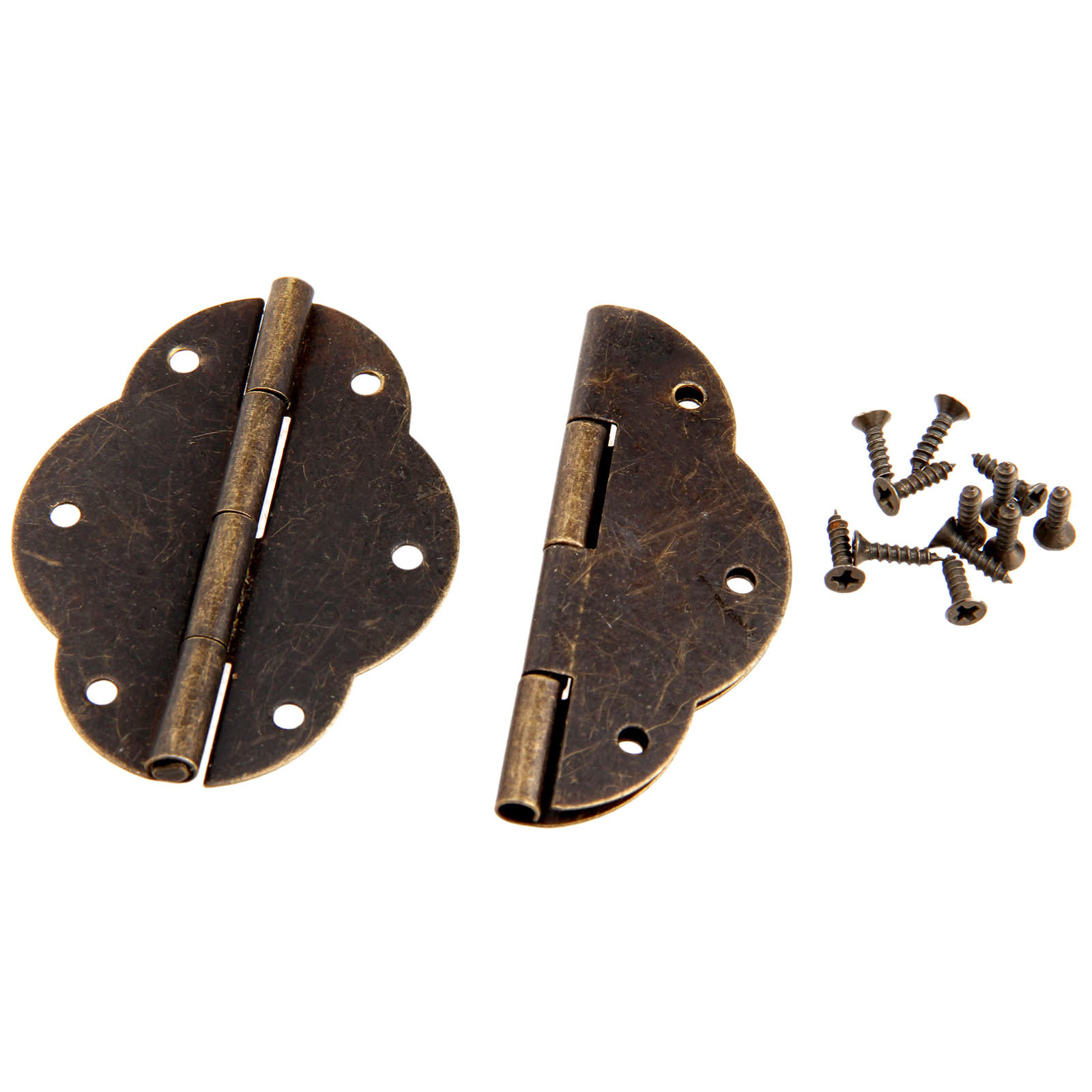 2Pcs Antique Bronze Hinges Door Butt Hinge Furniture