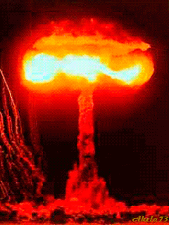 Atomic Bomb Explosion Cartoon